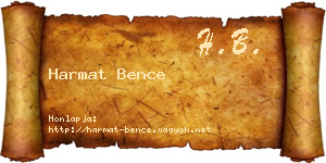 Harmat Bence névjegykártya